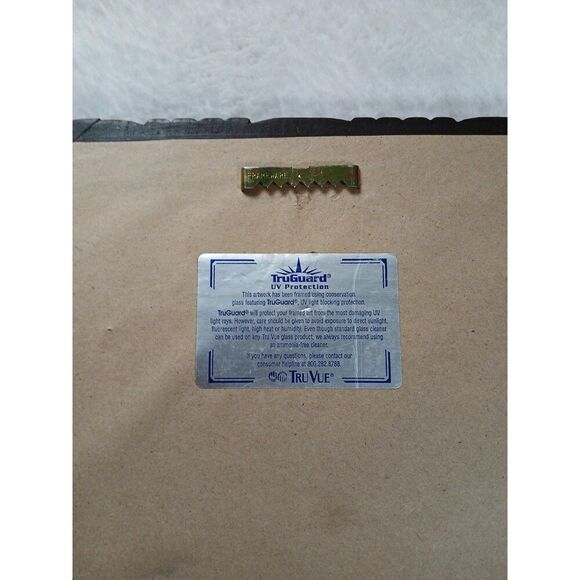 Rustic Carved Wood Frame Tiger Print Art by The Great Indoors UV Protective - Picture 6 of 11